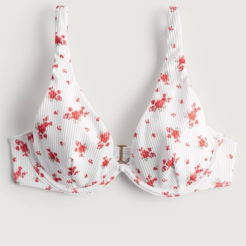 Hollister White and Red Patterned Bikini Top - Picture 4 of 4